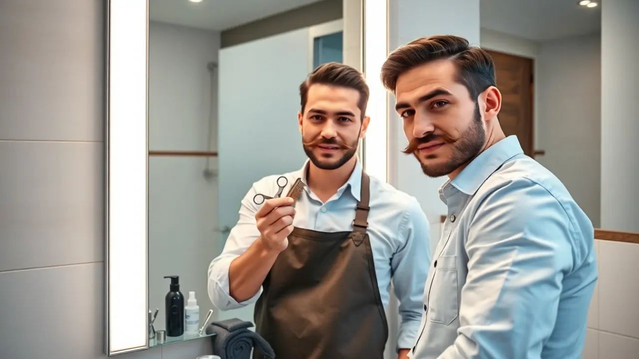 how to style a mustache